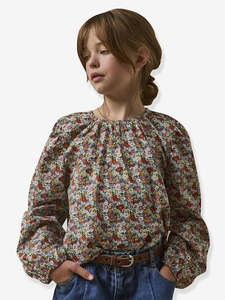 Blouse en tissu Liberty Libby fille rose - vertbaudet enfant 