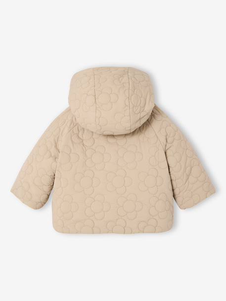 Manteau matelassé fantaisie bébé beige - vertbaudet enfant 