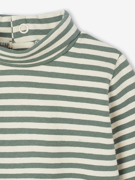 Set van 2 basic shirts met rolkraag marineblauw+vanille - vertbaudet enfant 