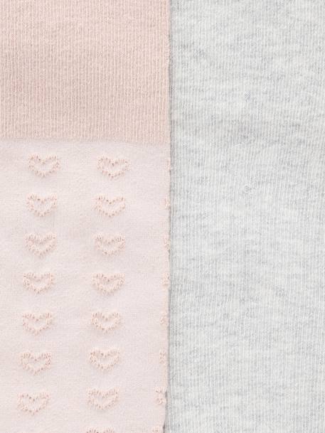 Lot de 2 paires de collants bébé fille rose nude - vertbaudet enfant 