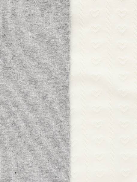 Lot de 2 paires de collants fille gris chiné - vertbaudet enfant 