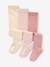 Lot de 3 collants bébé maille beige+Blanc/rose clair/gris chiné+écru+vieux rose+violine - vertbaudet enfant 