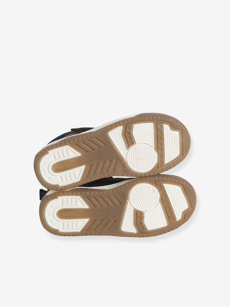 Baskets voor jongens, kleutercollectie, gevoerd, elastische veters en klittenband bruin - vertbaudet enfant 