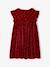 Robe fille noël à noeud velours lisse rouge - vertbaudet enfant 