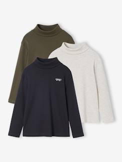 Garçon-T-shirt, polo, sous-pull-Lot de 3 sous-pulls garçon.