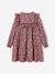 Robe fille flanelle imprimée fleurs prune - vertbaudet enfant 