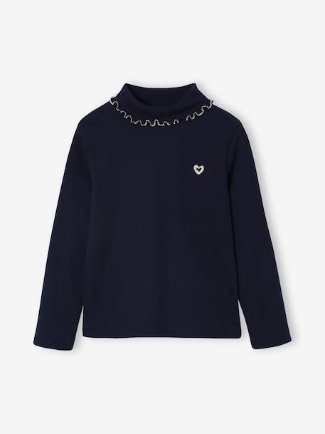 Set van 2 dunne coltruien in ribstof voor meisjes ecru - vertbaudet enfant 