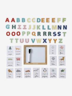 Speelgoed-Educatief speelgoed-Lezen, schrijven, rekenen en klokkijken-Leisteen voor het leren van letters in FSC®-hout 