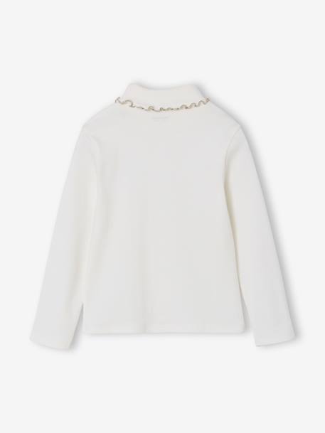 Set van 2 dunne coltruien in ribstof voor meisjes ecru - vertbaudet enfant 