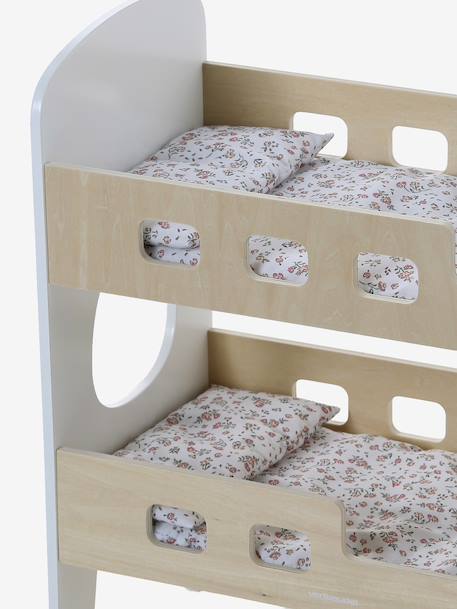 Stapelbed voor poppen in FSC®-hout wit - vertbaudet enfant 