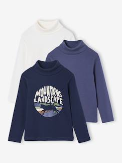 Jongens-T-shirt, poloshirt, souspull-Set van 3 dunne coltruien voor jongens