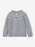 Kersttrui jacquard voor jongens familie capsule gemêleerd grijs - vertbaudet enfant 