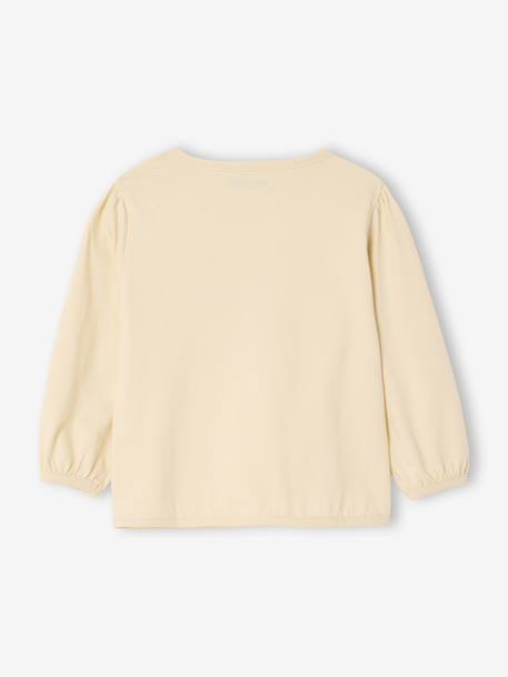 T-shirt baby met lange mouwen en tule strik vanille - vertbaudet enfant 