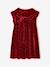 Robe fille noël à noeud velours lisse rouge - vertbaudet enfant 