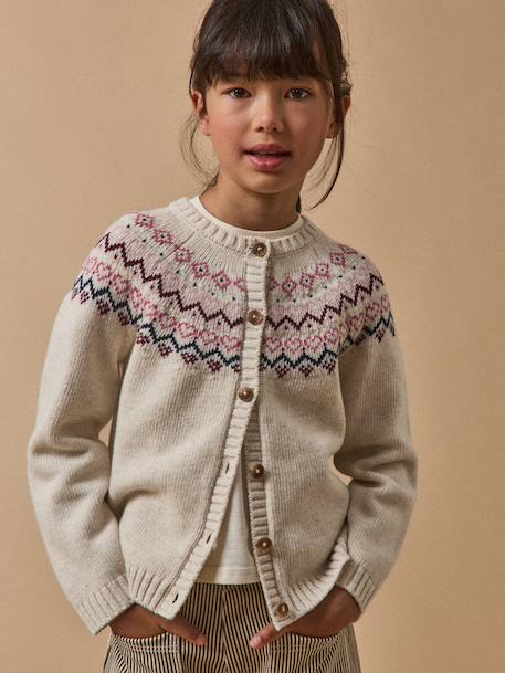 Fille-Cardigan jacquard fille