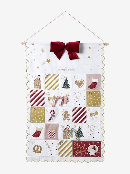 Adventskalender van stof FESTON goudbeige - vertbaudet enfant 