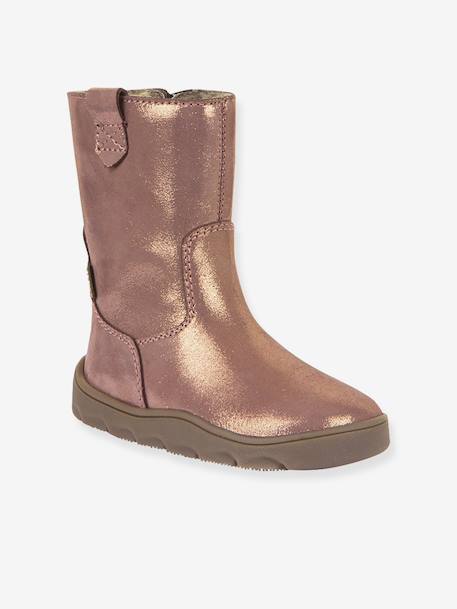 Blotevoetenlaarzen voor meisjes BAREFOOT ZERU TEX Froddo fuchsia+rouge - vertbaudet enfant 