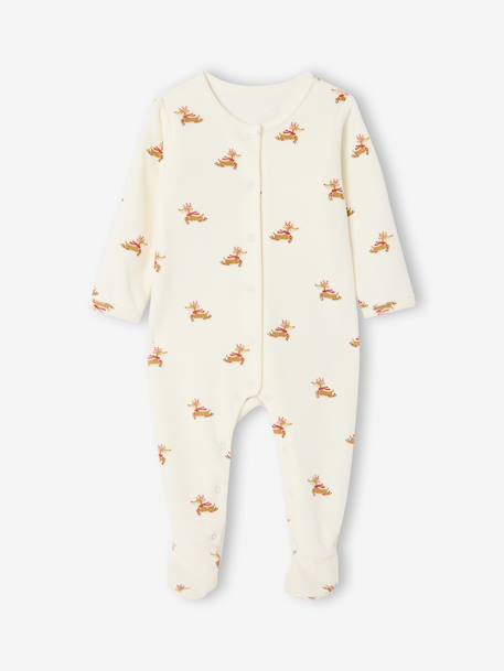 Ensemble bébé noël pyjama bonnet mixte capsule fratrie écru - vertbaudet enfant 