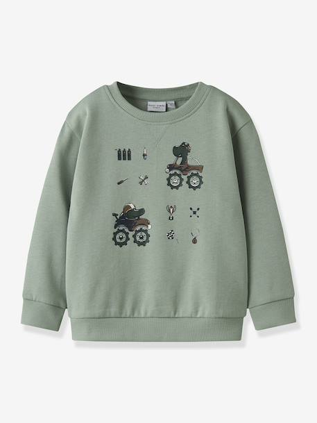 Sweat-shirt imprimé garçon NMMVIMO NAME IT marine+vert anglais - vertbaudet enfant 