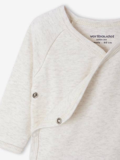 Pyjama bébé en velours + 2 bodies coffret cadeau naissance écru - vertbaudet enfant 