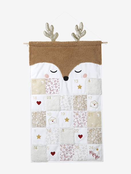 Adventskalender Rendier in sherpa goudbeige - vertbaudet enfant 