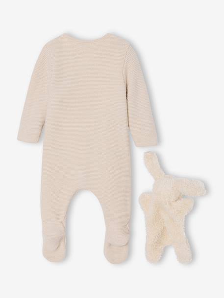Ensemble naissance combinaison + doudou beige chiné - vertbaudet enfant 
