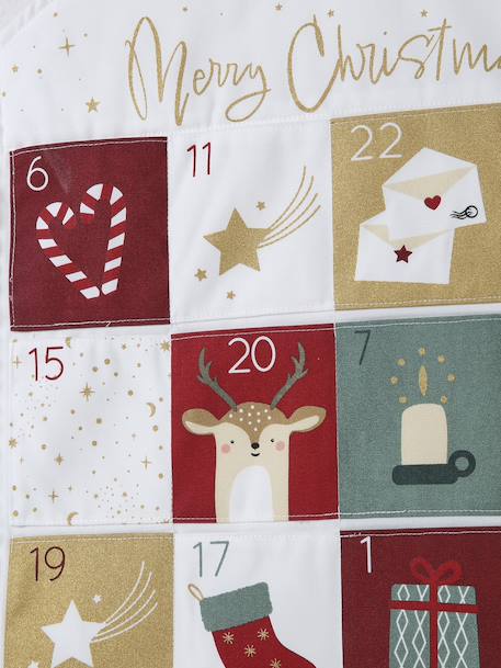 Calendrier de l'Avent Merry Christmas blanc imprimé - vertbaudet enfant 