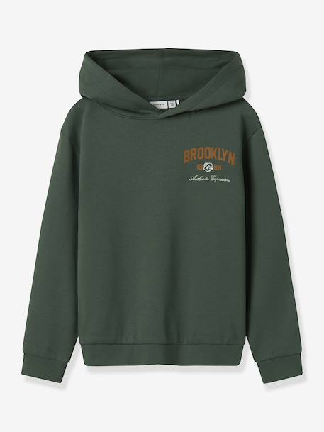 Sweat-shirt à capuche garçon NKMNEWI NAME IT vert - vertbaudet enfant 