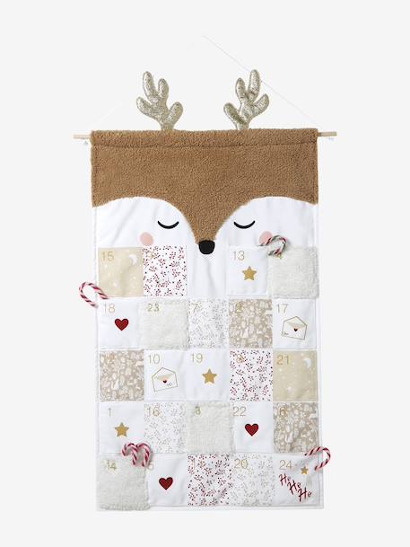 Adventskalender Rendier in sherpa goudbeige - vertbaudet enfant 
