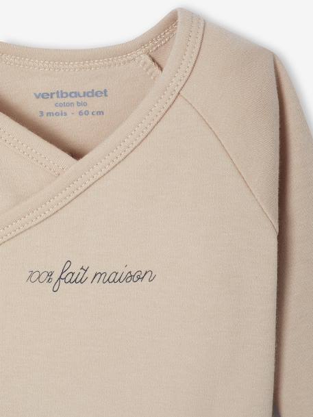3-delige babyset met babyslaapzakje + 2 body's ecru - vertbaudet enfant 