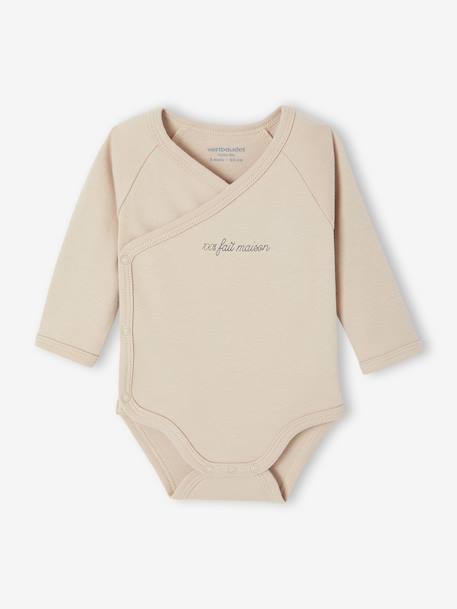 3-delige babyset met babyslaapzakje + 2 body's ecru - vertbaudet enfant 