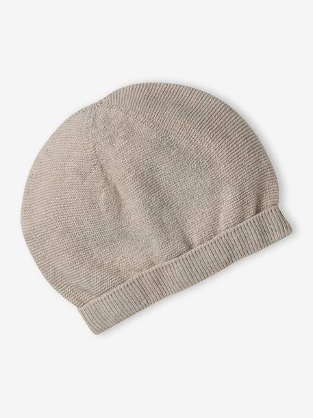 Babypakje muts, wanten en sloffen en zijn personaliseerbare zak. gemêleerd beige+wit - vertbaudet enfant 