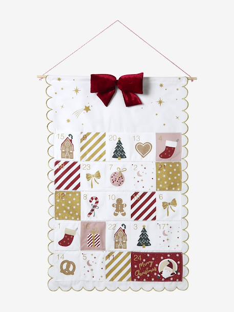 Adventskalender van stof FESTON goudbeige - vertbaudet enfant 