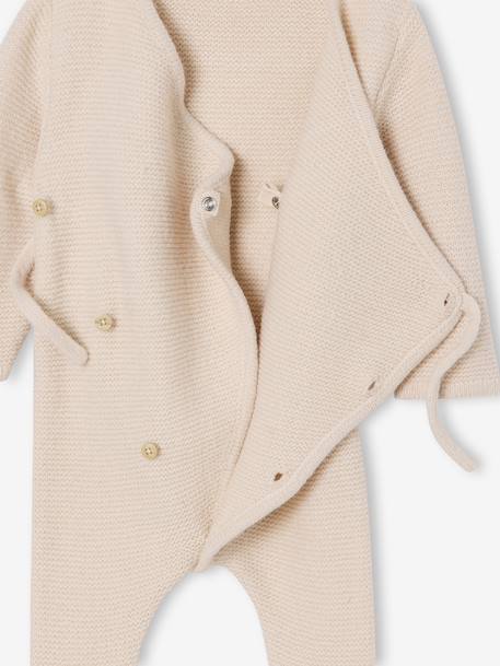 Ensemble naissance combinaison + doudou beige chiné - vertbaudet enfant 