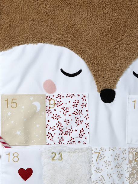 Calendrier de l'avent Renne en sherpa beige doré - vertbaudet enfant 
