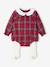 Ensemble bébé Noël barboteuse flanelle et collant collab vertbaudet x Envie de Fraise rouge - vertbaudet enfant 