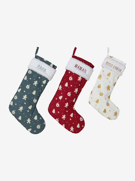 Set van 3 kerstsokken rood - vertbaudet enfant 