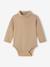 Set van 2 body's voor pasgeborenen in interlock 1 gestreept + 1 effen beige - vertbaudet enfant 