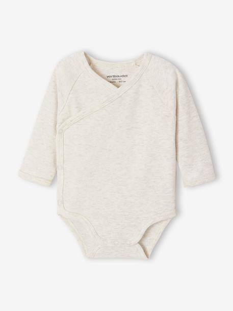 Pyjama bébé en velours + 2 bodies coffret cadeau naissance écru - vertbaudet enfant 