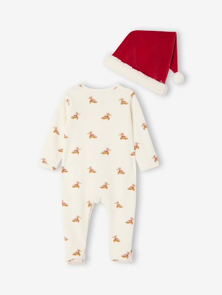 Gemengde babyset babypakje met voetjes muts kerstcapsule ecru - vertbaudet enfant 
