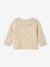 Gilet naissance en tricot maille fantaisie avec col volanté beige chiné - vertbaudet enfant 