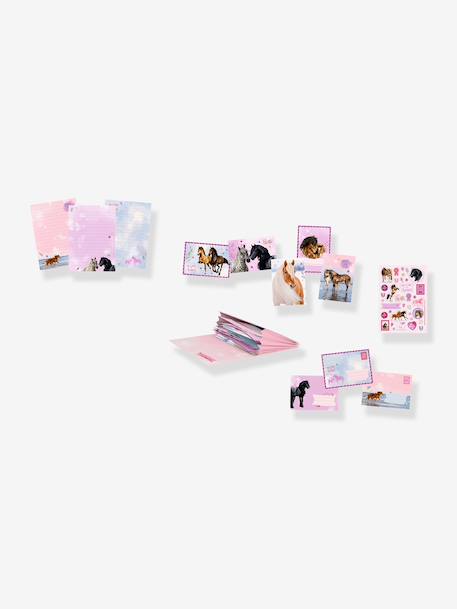 Set de papier à lettres fille PFERDEFREUNDE Die Spiegelburg framboise - vertbaudet enfant 