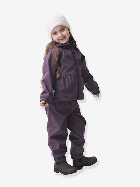 Veste softshell MATBRIDDI fille MINI A TURE bleu foncé+prune - vertbaudet enfant 