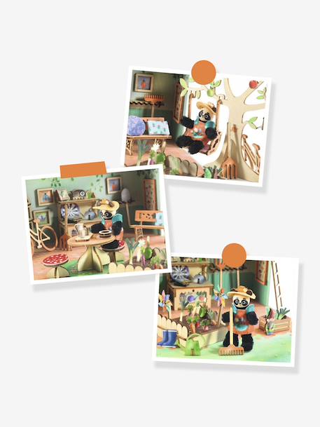 Creatieve set Mi house DJECO groen+rood+rozen - vertbaudet enfant 