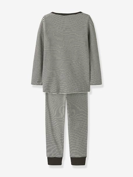 Pyjama rayé garçon NMNNIGHTSET NAME IT chocolat - vertbaudet enfant 