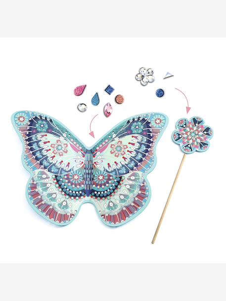 Creatieve set Als een feeënvleugel en toverstaf DJECO blauw - vertbaudet enfant 