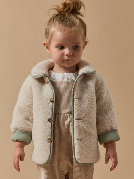 Veste réversible bébé vert d'eau - vertbaudet enfant 