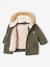 Parka + doudoune fine bébé 3 en 1 olive+vieux rose - vertbaudet enfant 