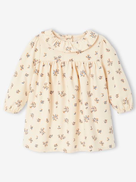 Ensemble robe gilet bandeau bébé fille vanille+vieux rose - vertbaudet enfant 