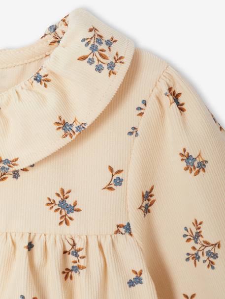 Ensemble robe gilet bandeau bébé fille vanille+vieux rose - vertbaudet enfant 